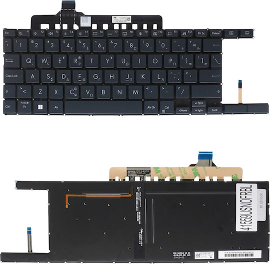 Laptop Keyboard Asus Zenbook Pro 14 Duo Ux8402 Ux8402v Ux8402vv Ux8402vu Ux8402ze Ux8402za 90nb0x82-r30us0 Nsk-uac001 9z.nl5bu.001 0knb0-462hus00 9kn1-f11us13 Us Without Frame Backlit Black Code 41559usnofrbl