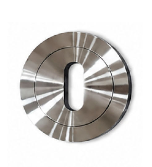 Round Rosette for Interior Door Metal Keyhole Satin Finish