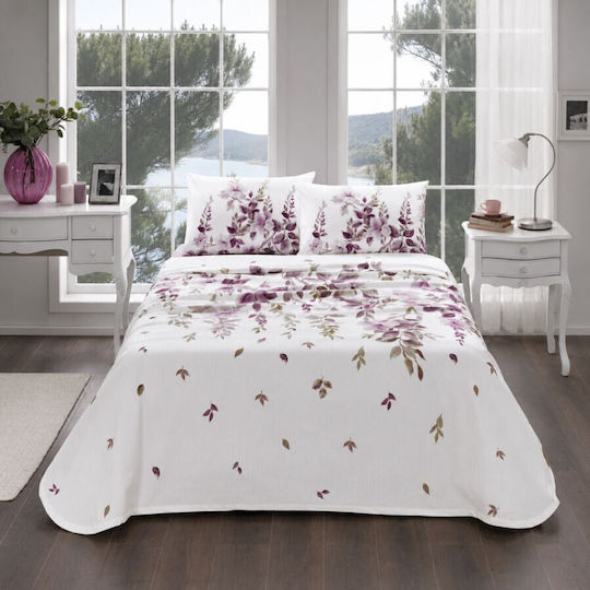 Tac Paturi & Cuverturi Pat Module Dublu Violet 200x230cm 4 Bucăți