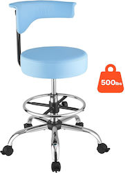 Vevor Wheeled Stool with Backrest Orange Vevor Wheeled Stool with Backrest Orange