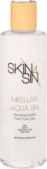 Skin4Sin Aqua Sin Мицеларна Вода Премахване На Грим За Лице Очи И Устни 250мл