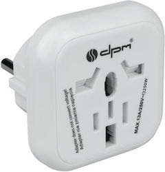 DPM PF01EU-W Plug Adapter from Universal to Greece DPM PF01EU-W Plug Adapter from Universal to Greece