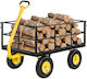 Metal Garden Trailer Cart with Maximum Load Capacity 635kg