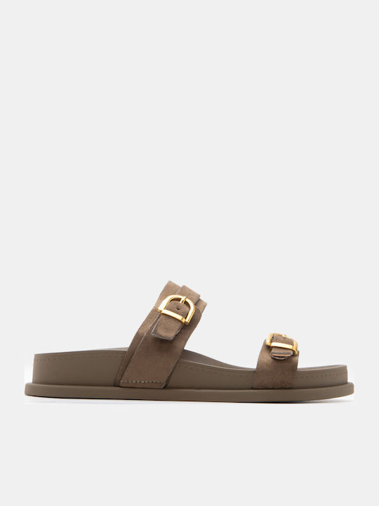 Luigi Sandale Casual Damă Flatforme Kaki