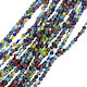 Ochi Din Sticlă Plată 4x3mm Multicolor Aproximativ 98 Bucăți Seria 40cm Bijuterii & Talisman