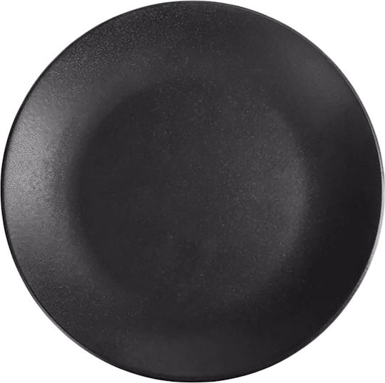 Porland Placă Joasă Din Porțelan Neagră 28cm