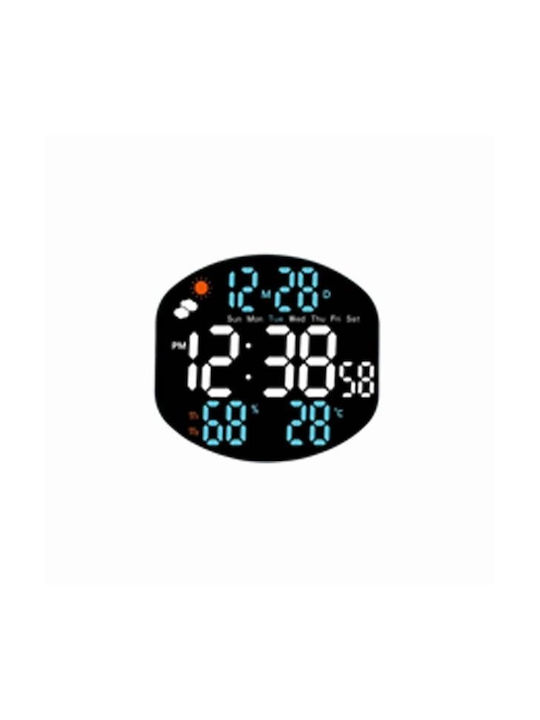 Elekom Tabletop Digital LED Clock With Transparent Alarm Clock