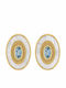 Jools Silver Gold Plated Earrings with Blue Stones