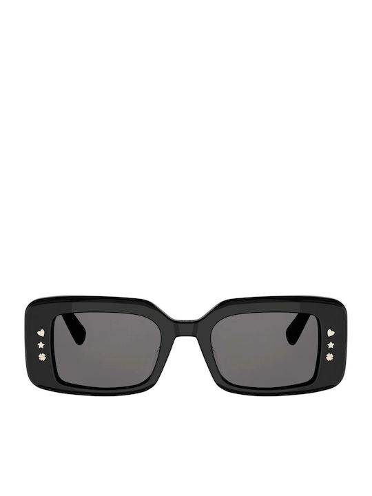 Dior Women's Sunglasses with Black Horn-Rimmed Frame and Black Lens CHARMS S1I 10A0
