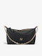 Genuí Leather Damen Schultertasche Schwarz