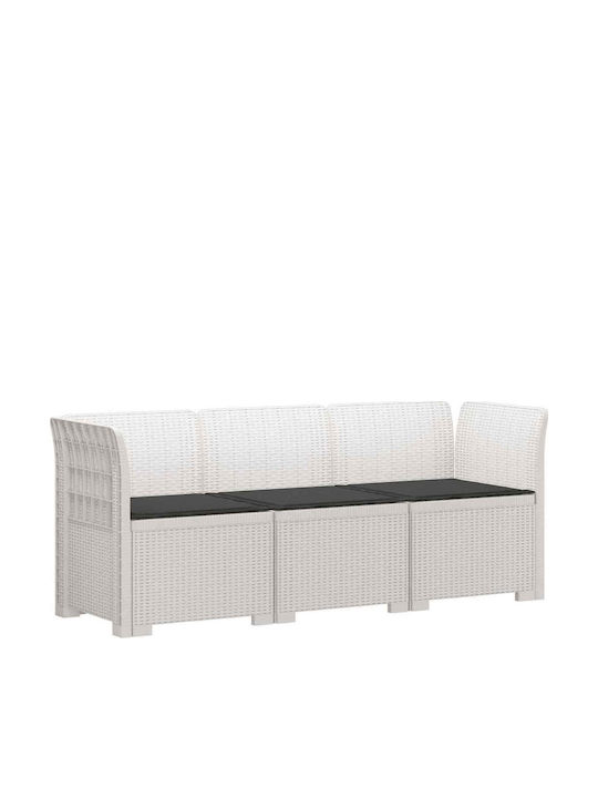 vidaXL Outdoor-Sofa Rattan mit Kissen