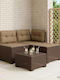 Drei-Sitzer Outdoor-Sofa aus Rattan mit Kissen