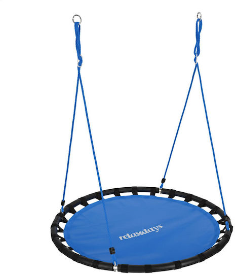 Relaxdays Leagăn tip cuib suspendat albastru