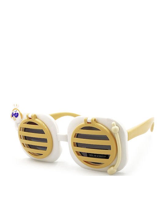 Kiddos Square Kids Sunglasses with Polarized White Lens