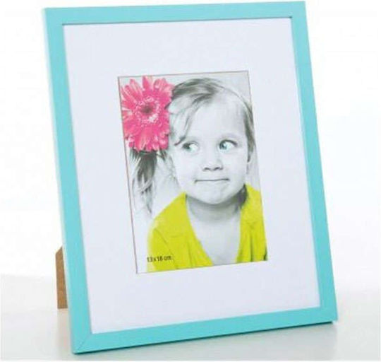 Atmosphera Wooden Photo Frame With Blue Frame