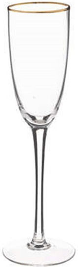 Atmosphera Set Champagne Glasses made of Glass in Yellow Colour Goblets 250ml 6 Pieces