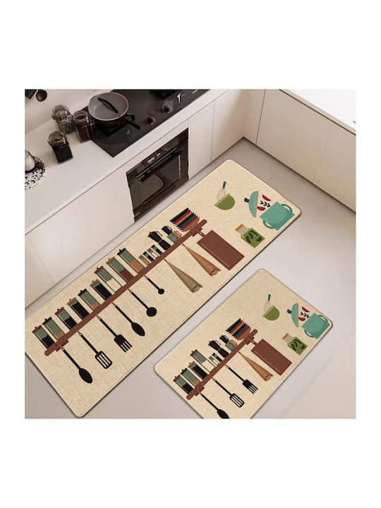 Mc Decor Rectangular Kitchen Mat with Non-Slip Backing 50x80cm