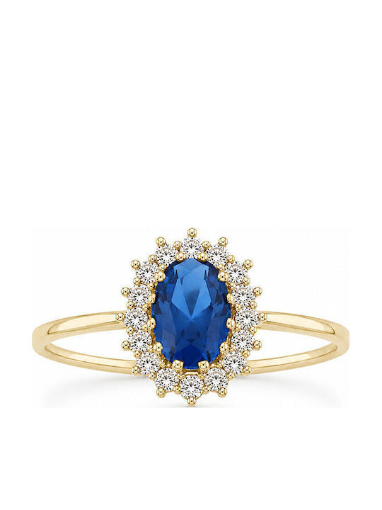 Ios Women's Ring with Zircon from 9K Gold