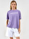 Γυναικείο Oversized T-shirt Μωβ