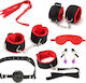 Pleasure BDSM Kit σε Κόκκινο Χρώμα 7τμχ