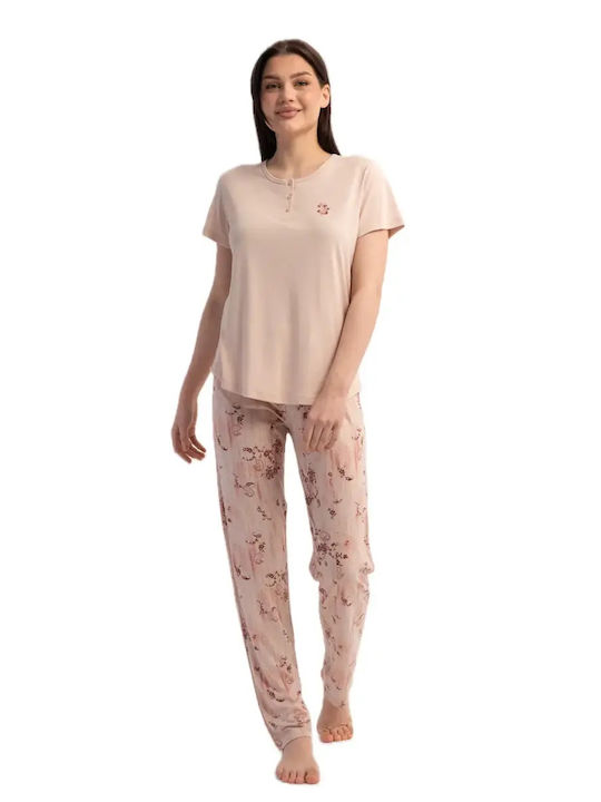 Kezokino Summer Women's Pink Pyjama Set