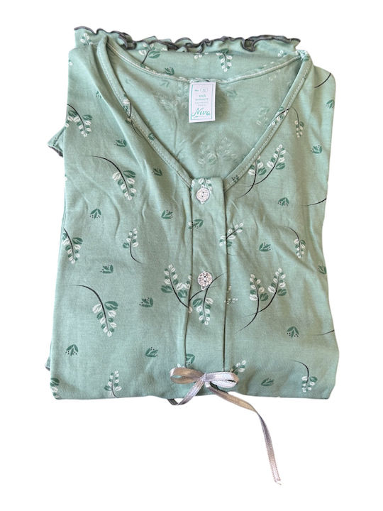 Nina Club Sommerliches Damen-Schlafanzug-Set Türkis 804