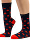The Bus Socks With Blue Orange Patterns