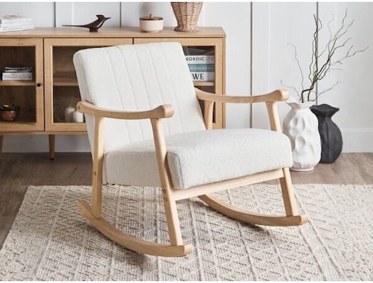 Berwyn 3362 Scaun De Relaxare Legănat Alb 63x96x78cm