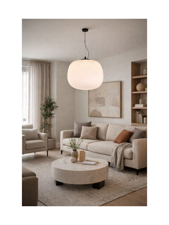 Inlight Hanging Light White Ball with E27 Socket 38x38x30cm