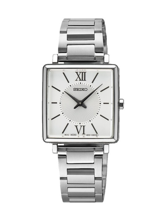 Seiko Ceas Bărbătesc 25.1mm Cu Baterie și Brățară Metalică Argintie