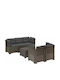 Outdoor Corner Sofa Made of Polypropylene with Cushions