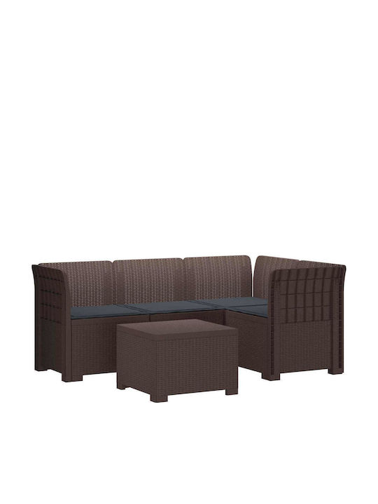 Ecksofa Outdoor Rattan mit Kissen
