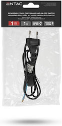 Jager Entac Rewireable Power Cord 2g0.75 On Off Switch Black 1m Av-206224 Jager Entac Rewireable Power Cord 2g0.75 On Off Switch Black 1m Av-206224