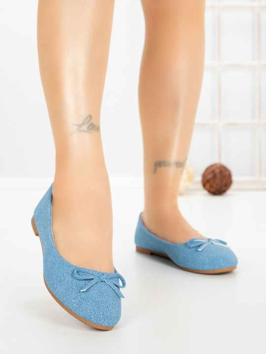 Women's Ballerina Shoes in Blue Color