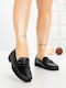 Leather Women's Moccasins In Black Color