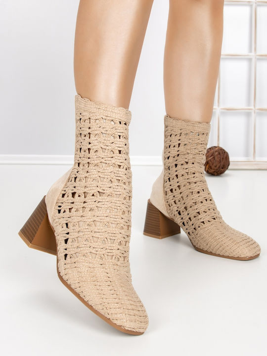 Women's Ankle Boots Beige