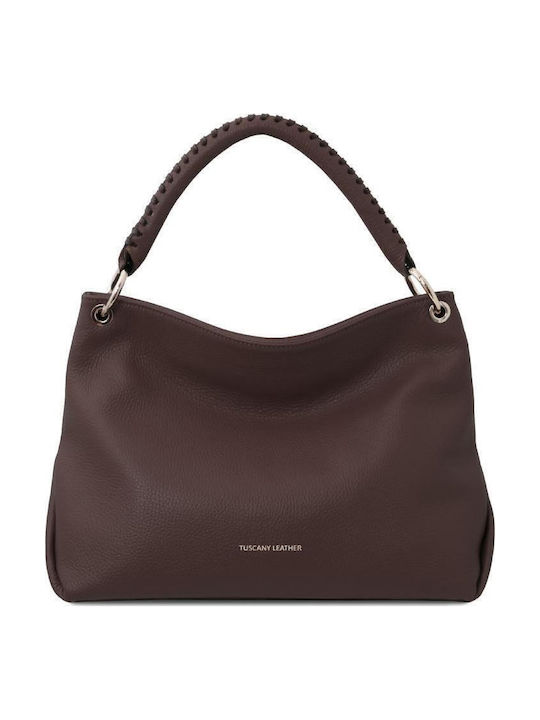 Leather Women's Shoulder Bag Brown