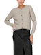 Women's Knitted Beige Cardigan