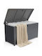 Relaxdays Outdoor Storage Box Plastic Grey L155xW50xH59cm