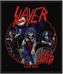 Rock Off Slayer Live Undead Fabric Sewing Sign 10x7cm