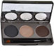 Music Flower Music Flower Dreifach Augenbrauen-Make-up Palette in Schwarze Farbe 50gr