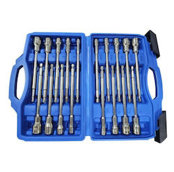 SPV SPV-T544-AS Adapter für Steckdosen & Bits Set 18 Stück