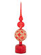 Roter Glasartiger Beleuchtbarer Christbaumschmuck Kegel Mit LED-Licht Dreht Sich F10x40,5cm Batteriebetrieben