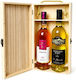 Premium Package 2 Wines In A Wooden Box Engraved Manor Illustration