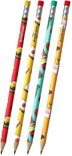 ErichKrause Bleistift HB Mit einem Radiergummi Cheat Meal 65561 Ass