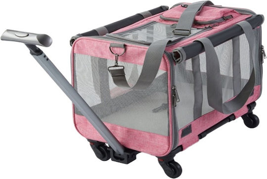 Denik Pets Количка За Пренасяне На Куче Розова М47xШ35xВ30см