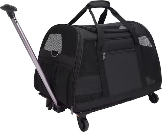 Denik Pets Trolley For Dog Cat Carrying Black L62xW37xH31cm