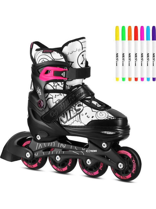 Inline Skates Inline / Quad Αυξομειούμενα Rollers Ροζ Ενηλίκων Inline Skates Inline / Quad Αυξομειούμενα Rollers Ροζ Ενηλίκων