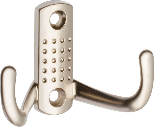 Wall Hanger 2 Hooks Silver