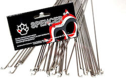 Spencer Silver Stainless Steel Bicycle Spokes 2.3mm 36 Pcs